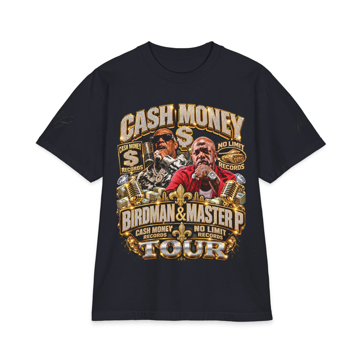 Cash Money Birdman & Master P Tour T-Shirt | Rap Hip Hop Vintage Logo