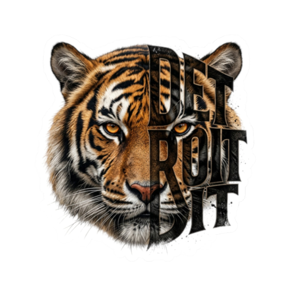 Tiger Face with 'Do It or Quit' Text Sticker | Kiss-Cut Vinyl Decal