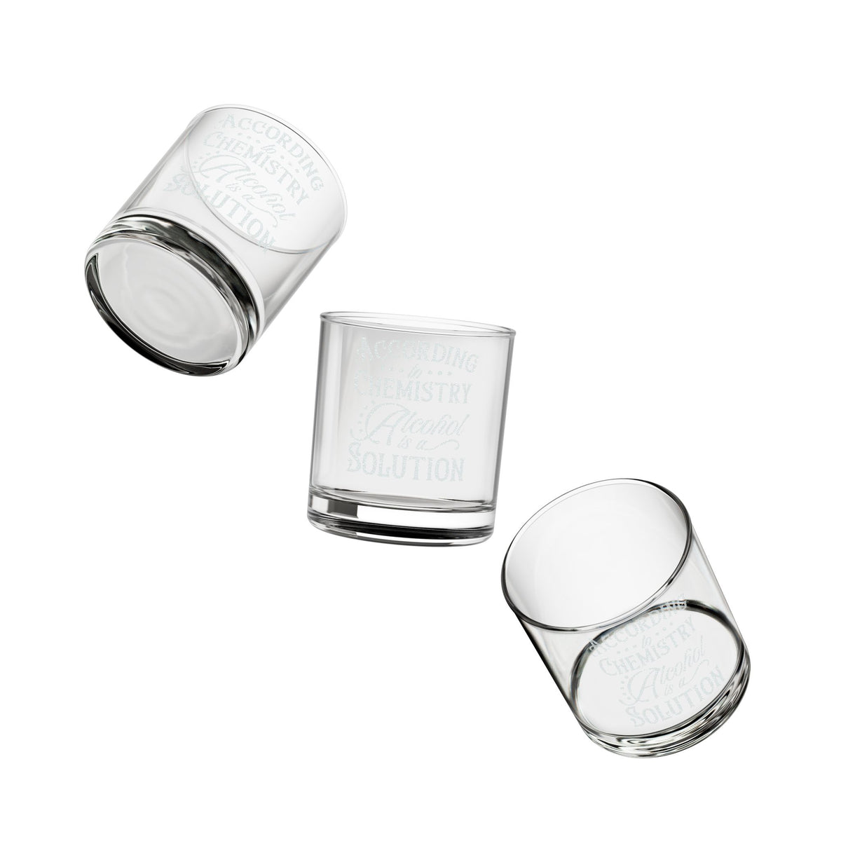 According to Chemistry Alcohol Is A Solution Whiskey Glass | Engraved