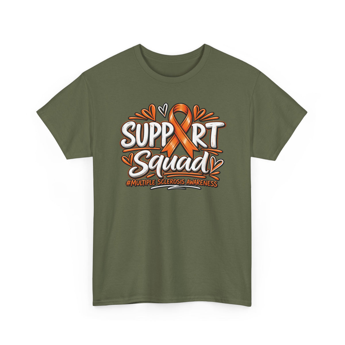 Multiple Sclerosis Squad Tee | Orange Awareness Ribbon, Leukemia Awareness