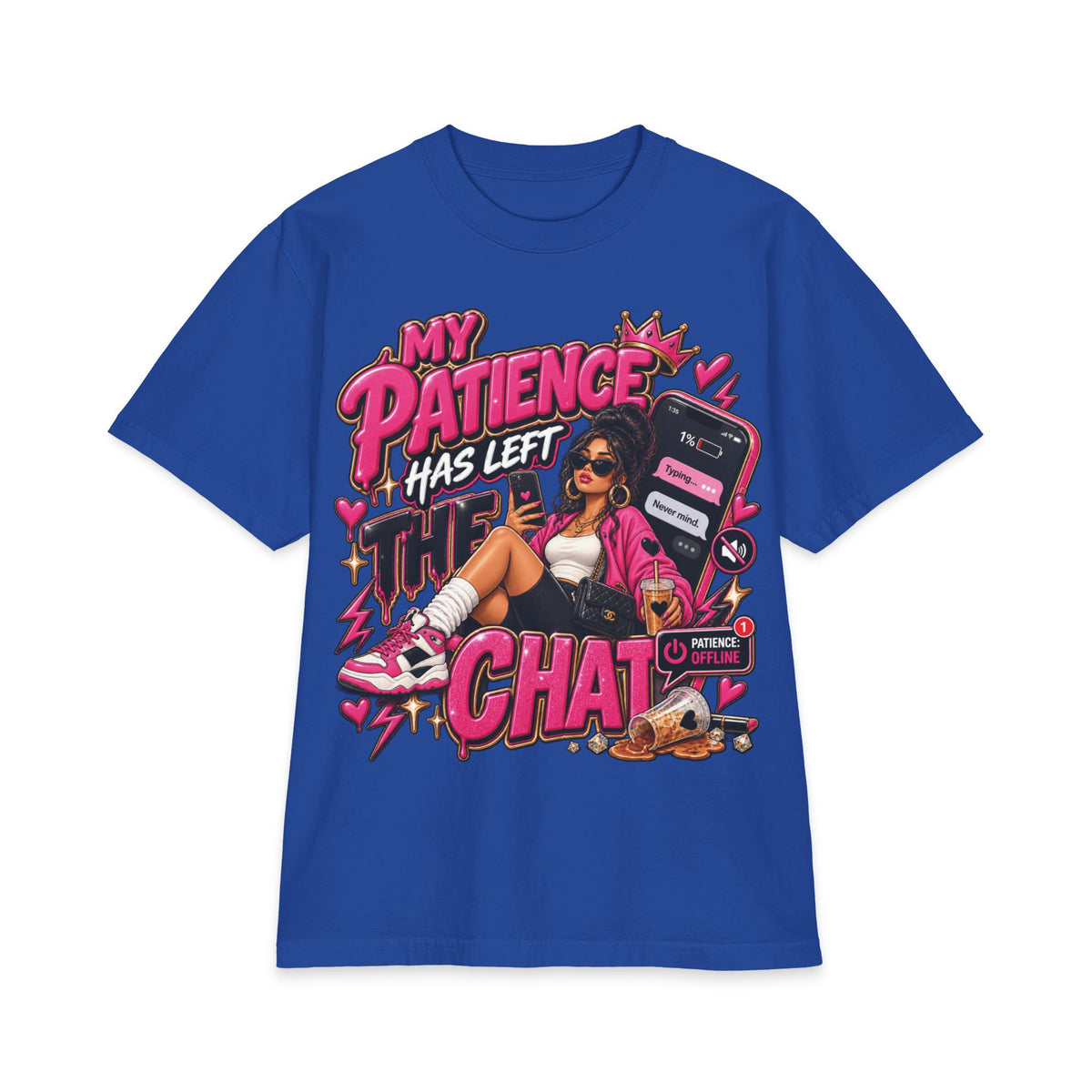 My Patience Has Left the Chat T-Shirt | Text Message Graphic Tee
