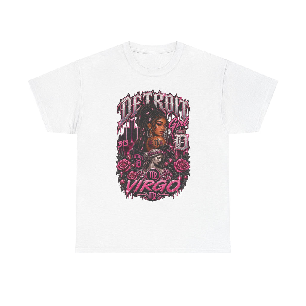 Detroit Girl Virgo T-Shirt | Zodiac Virgo Graphic Tee, Roses