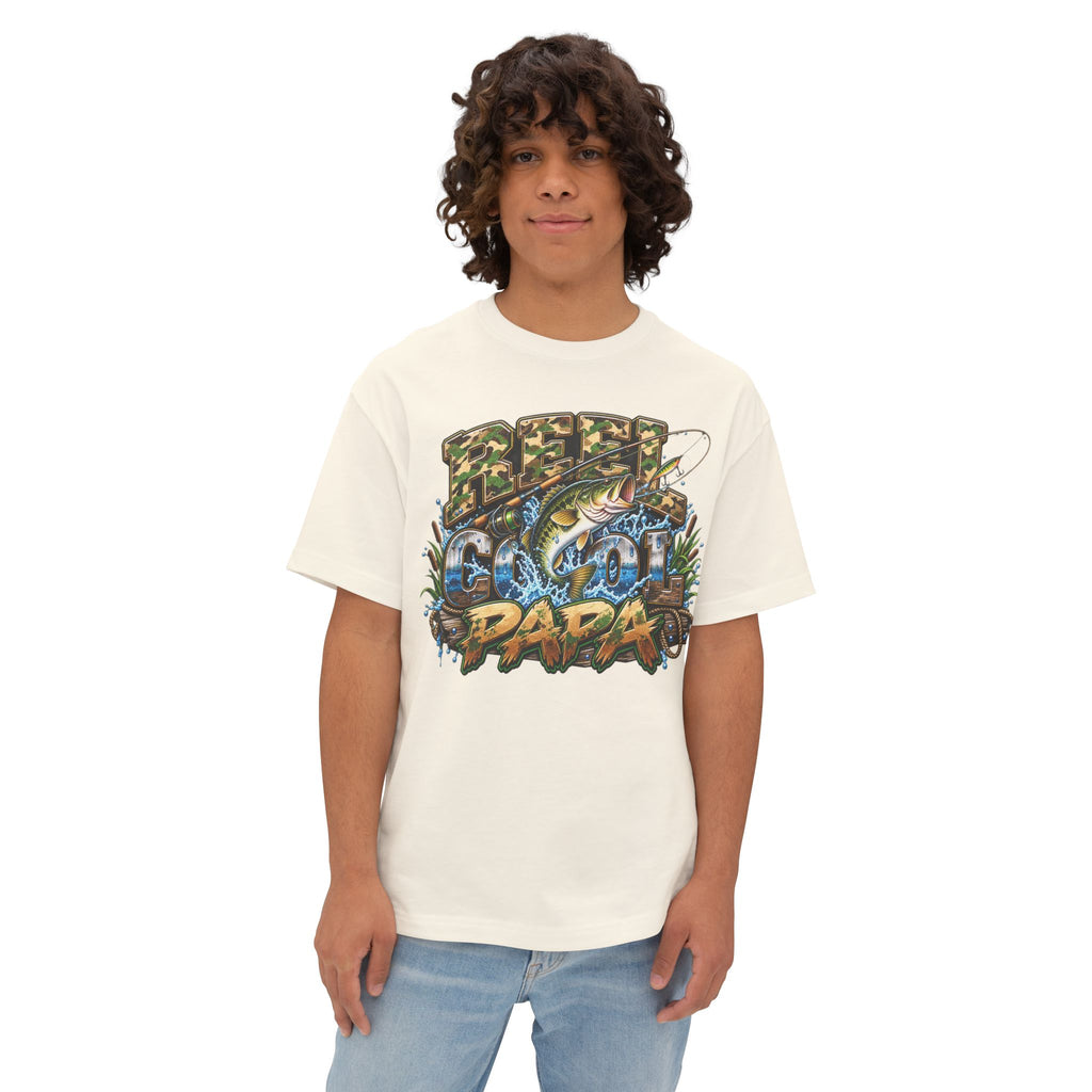 Gone Fishin' Papa Tee | Fishing Bass Graphic T-Shirt, Camo Lettering
