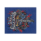 Detroit Rock City 313 graphic Velveteen Blanket | Guitar Skyline Music design