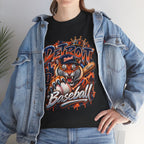 Detroit Tigers Tiger Baseball Tee | Vintage Mascot Detroit Baseball Shirt