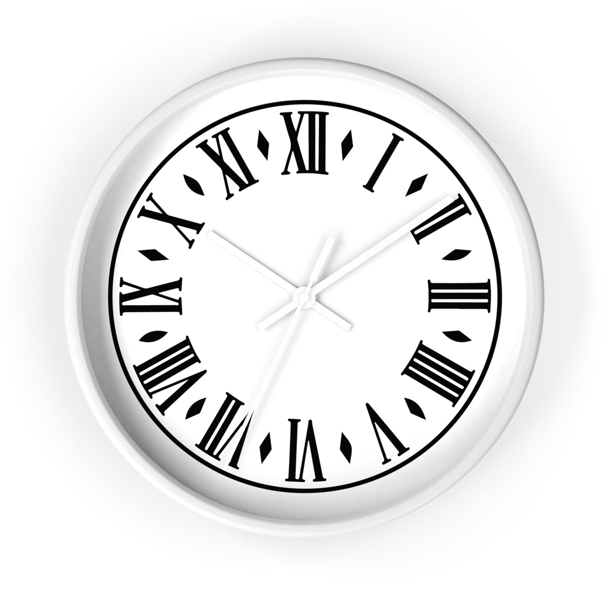 Roman Numeral Clock Wall Clock | Black Frame, Classic Vintage Face