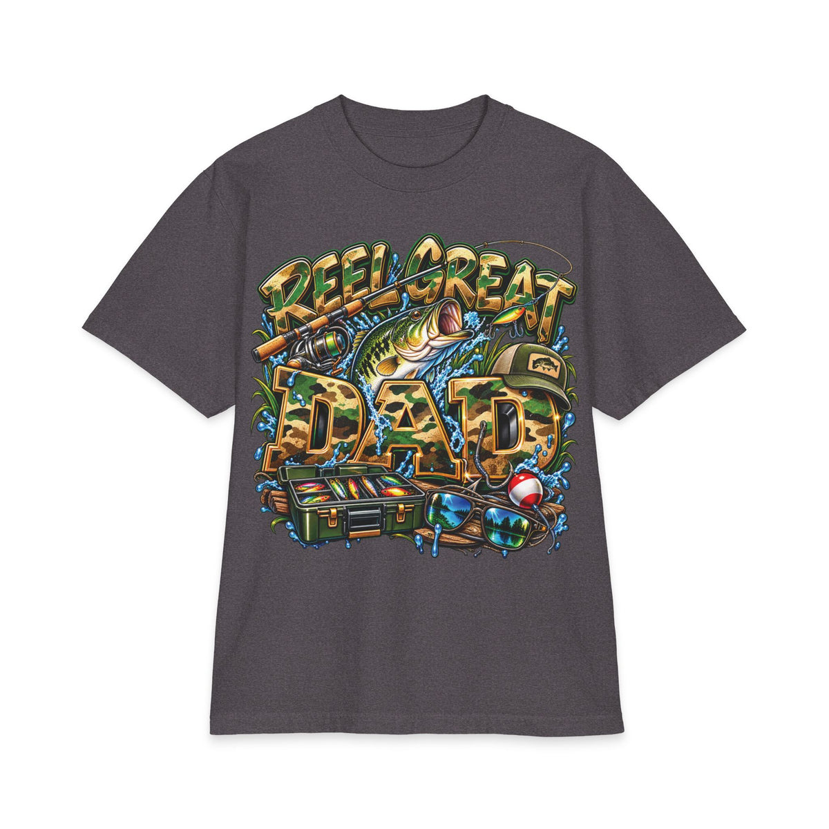 Detroit Reel Great Dad T-Shirt | Fishing Graphic Tee, Dad Shirt