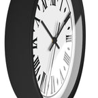 Roman Numeral Vintage Clock Wall Clock | Black Frame, White Face