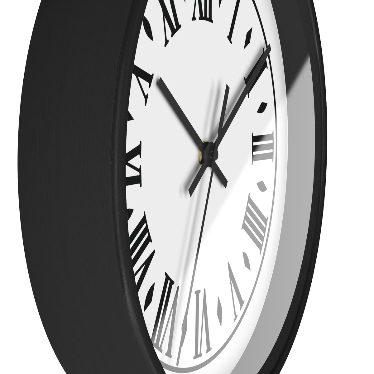 Roman Numeral Vintage Clock Wall Clock | Black Frame, White Face