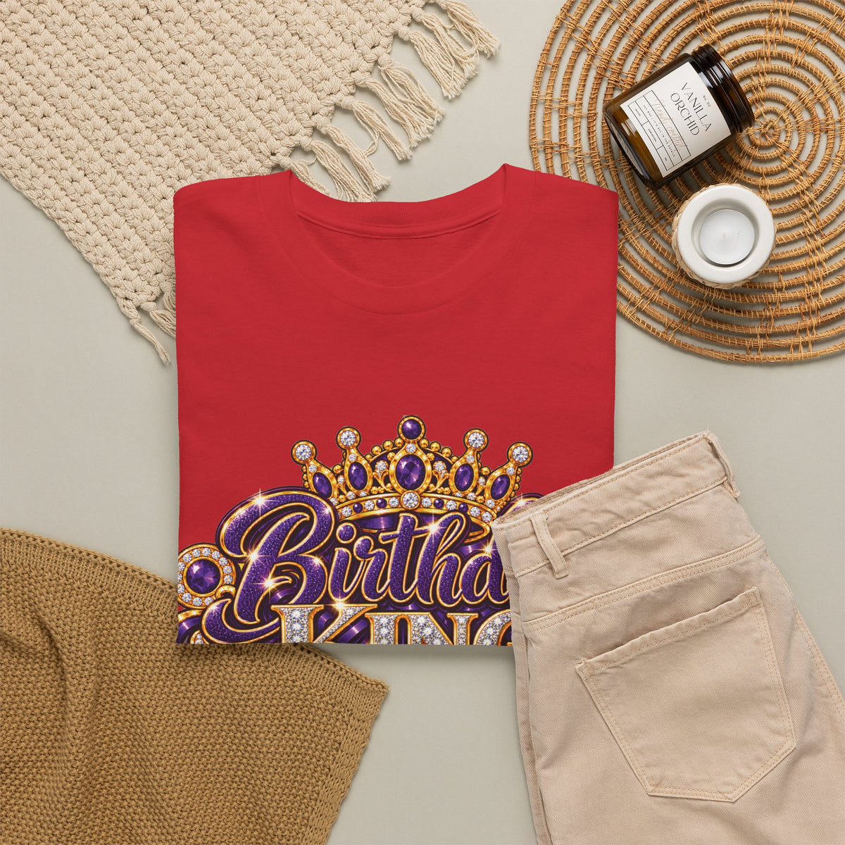Birthday King Crown Graphic T-Shirt