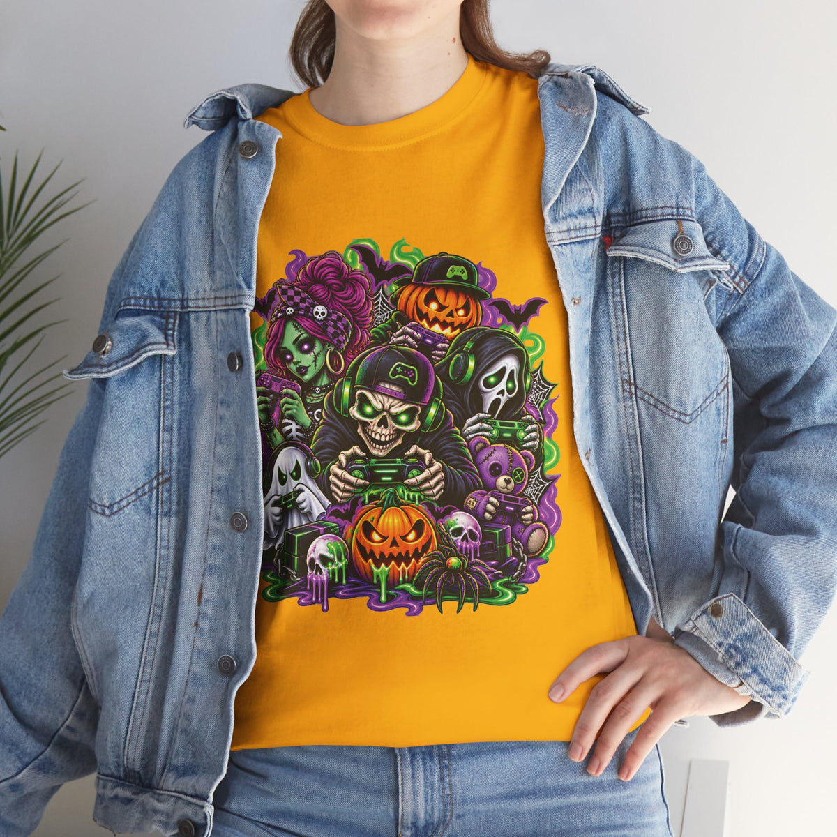 Spooky Halloween Monsters T-Shirt | Pumpkin, Ghost, Witch, Skeleton