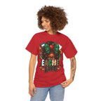 Teacher Life T-Shirt | Black Woman Teacher Illustration, Apple & School Supplies