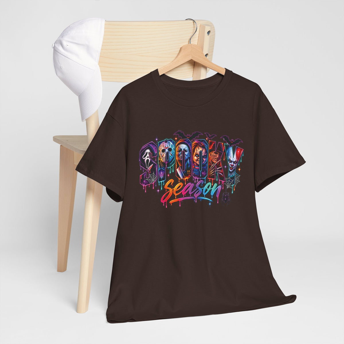 Horror Mask Graffiti Tee | Spooky Season Halloween Slasher Skull Vampire Werewolf