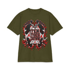 Ten Toes Down feet graphic T-Shirt | streetwear, red black emblem