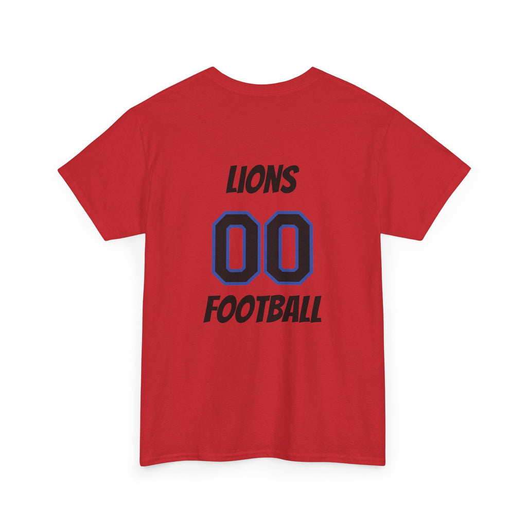 Detroit Lion Rider T-Shirt | Football Team Graphic Tee, Blue Mascot