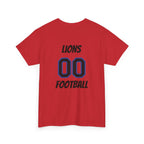 Detroit Lion Rider T-Shirt | Football Team Graphic Tee, Blue Mascot