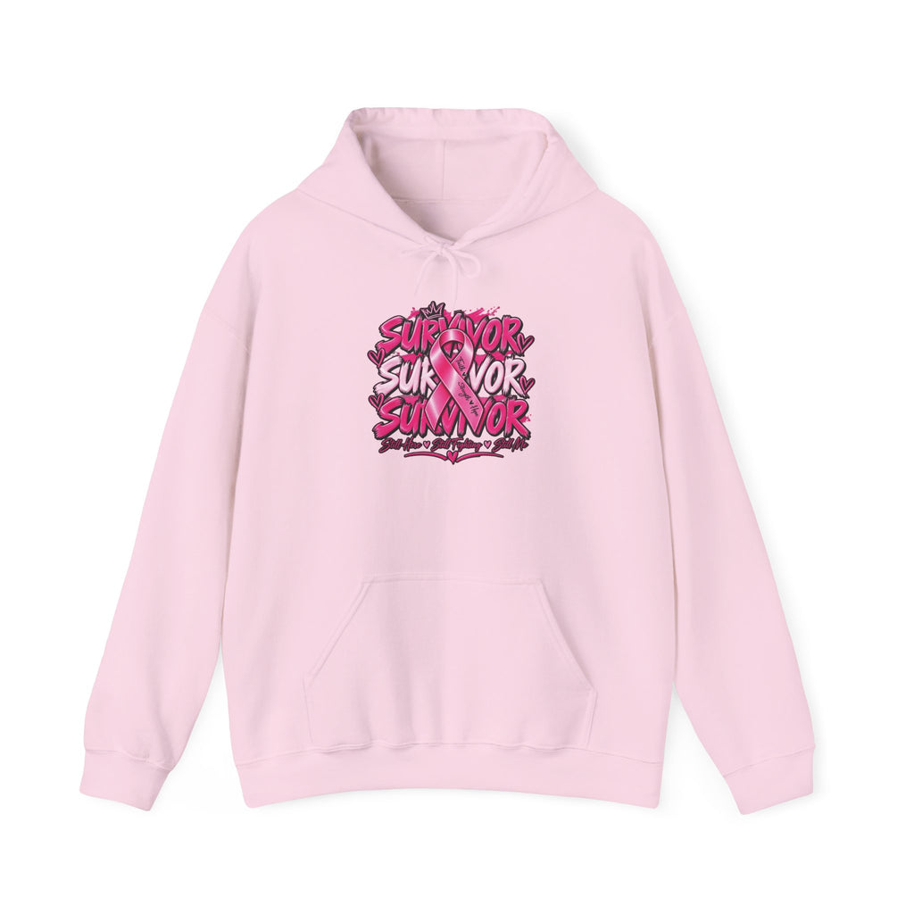 Survivor Pink Ribbon Graphic Hoodie | Breast Cancer Awareness