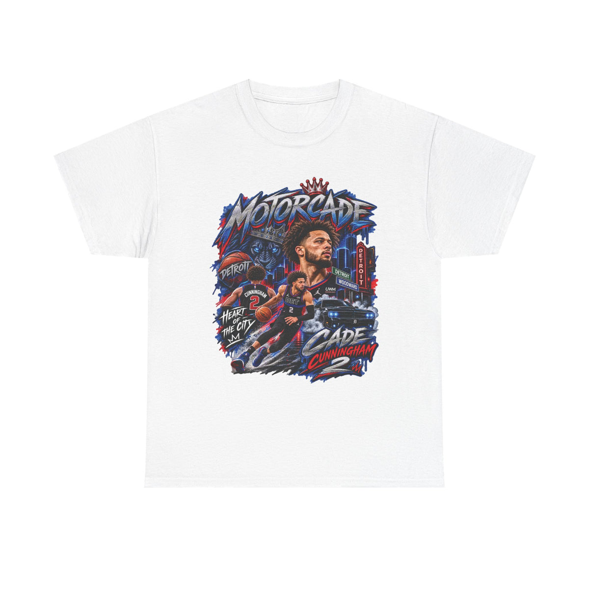 Motorcade Illustration Tee | Urban Car Parade Graphic T-Shirt