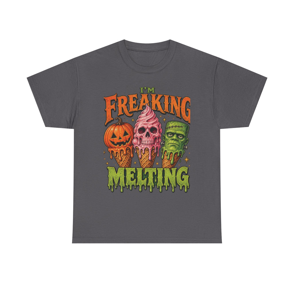 I'm Freaking Melting Halloween Tee | Melting Pumpkin Skull Frankenstein Ice Cream