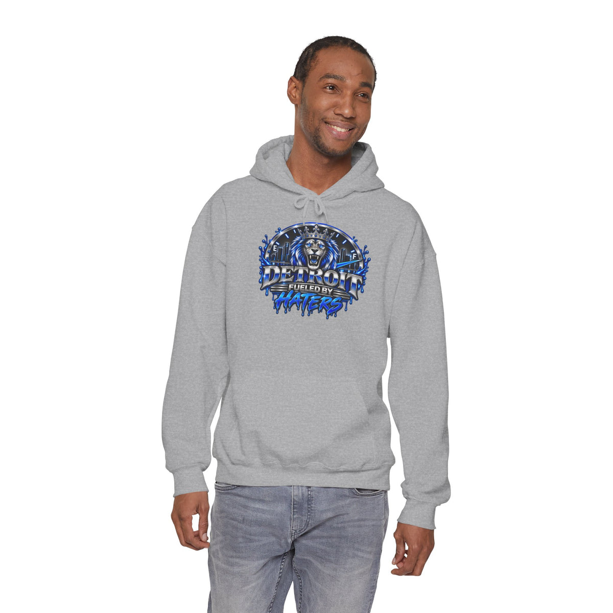 Detroit Graffiti Lion Hoodie | Detroit Drip Streetwear Sweatshirt
