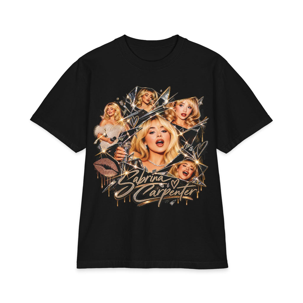 Sabrina C Collage Pinup Portraits T-Shirt | Retro Lip Print Tee