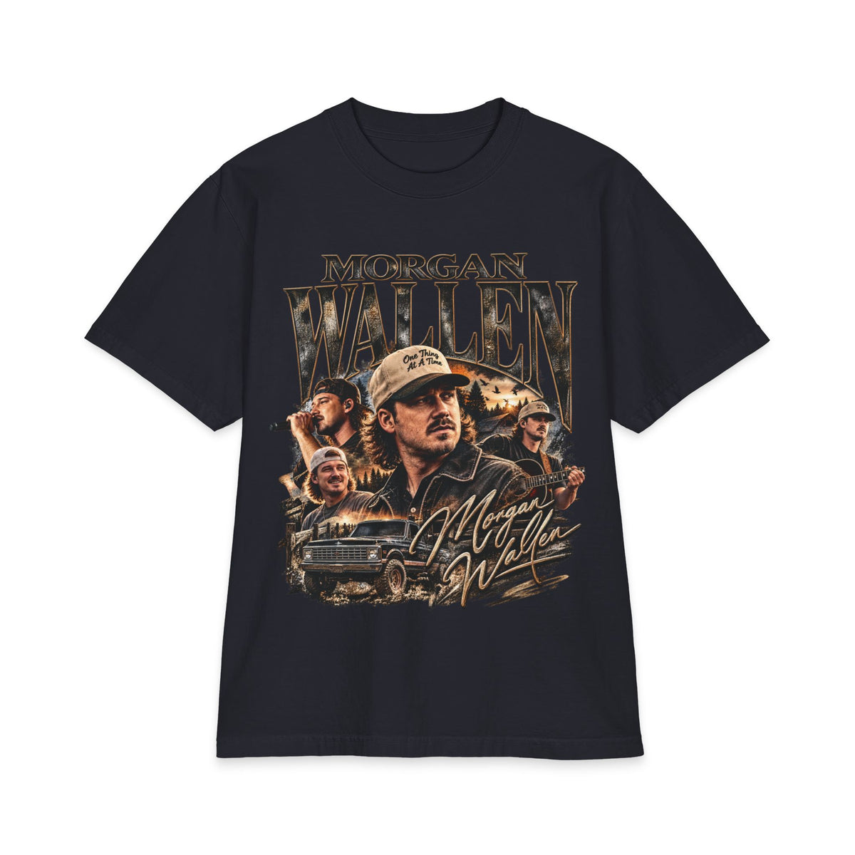 M Wallen Portrait Tee | Country Music Shirt, Lyrics Back Print
