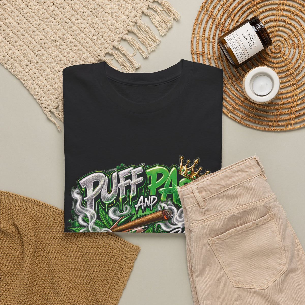 Puff and Pass Stay Lifted T-Shirt | Cannabis Leaf Graphic Tee