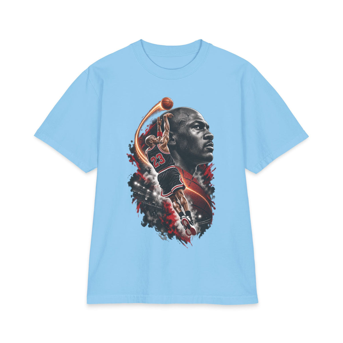Basketball Slam Dunk Portrait T-Shirt | Sports Player Graphic Tee