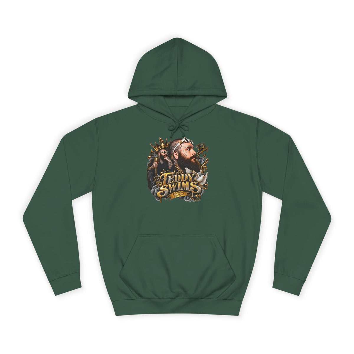 Teddy Swims Portrait Hoodie | Retro Floral Music Artist Logo