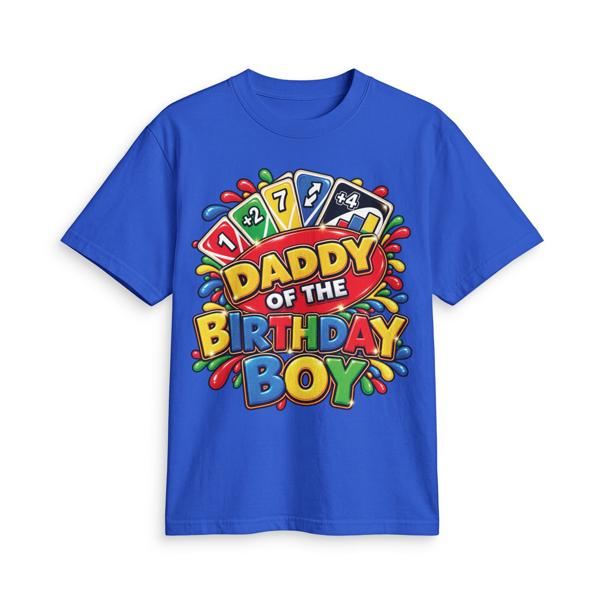 Daddy of the Birthday Boy T Shirt | Colorful Card Game Party Tee