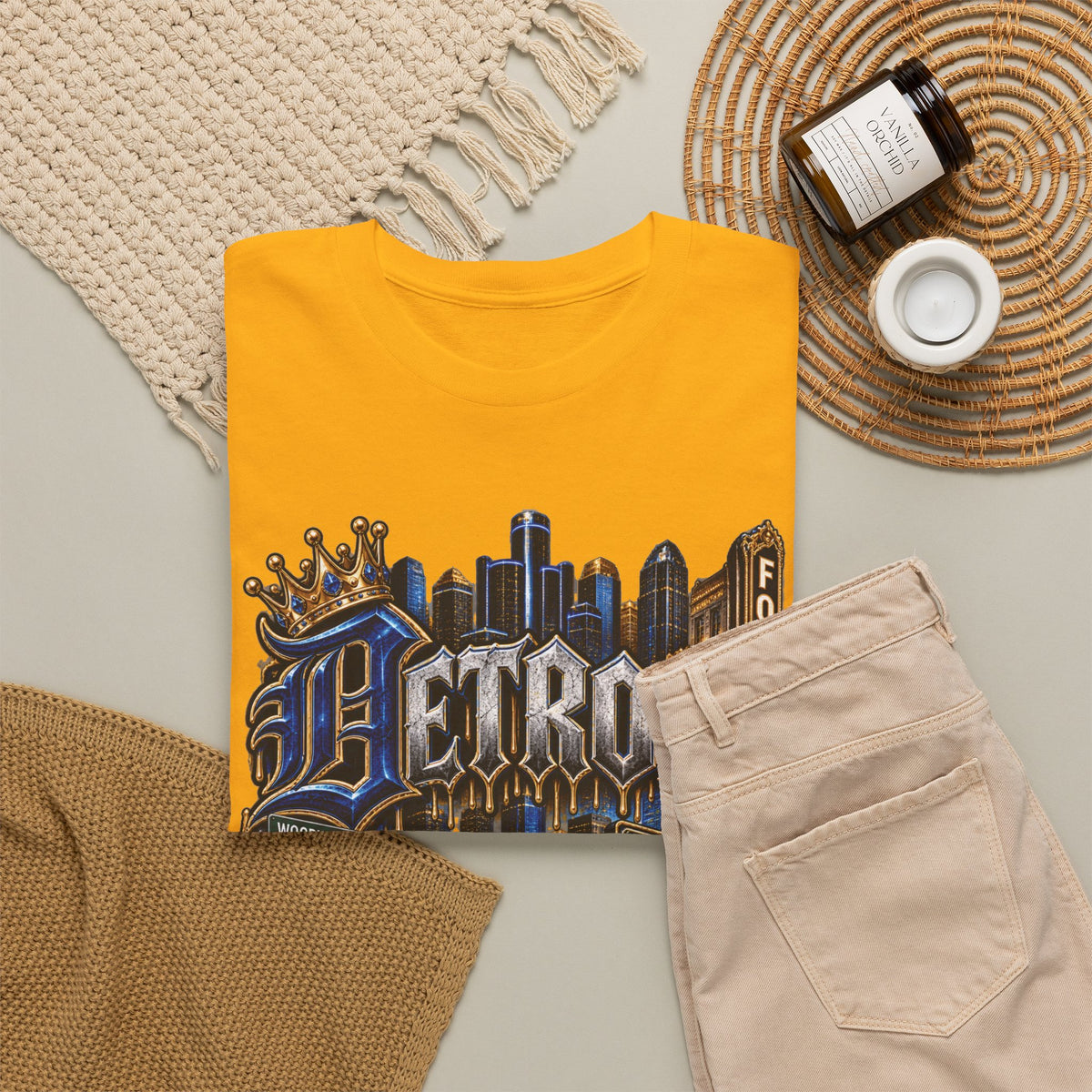 Detroit Motor City Graphic Tee | Skyline, Classic Car, Vintage Signage