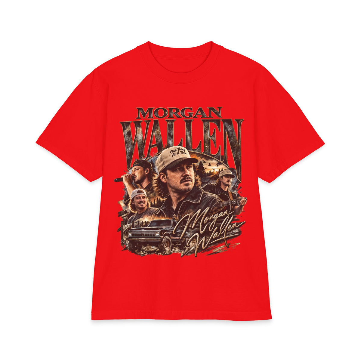 M Wallen Portrait Tee | Country Music Shirt, Lyrics Back Print