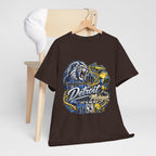 Detroit Michigan Lion Cityscape Graphic T-Shirt