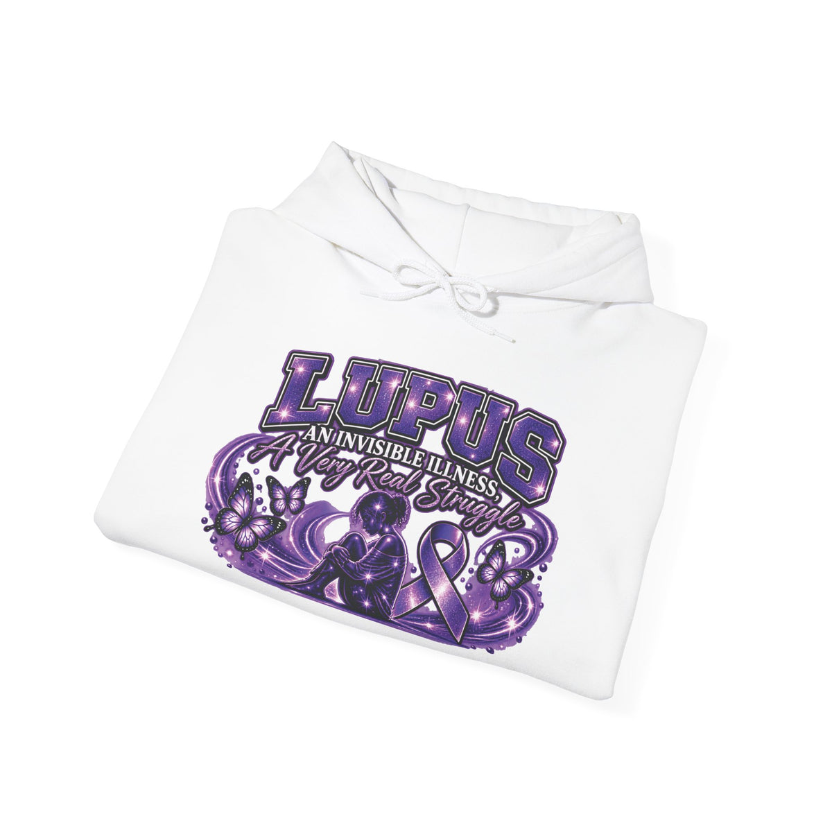 Lupus Awareness Purple Ribbon Hoodie | Support Autoimmune Awareness