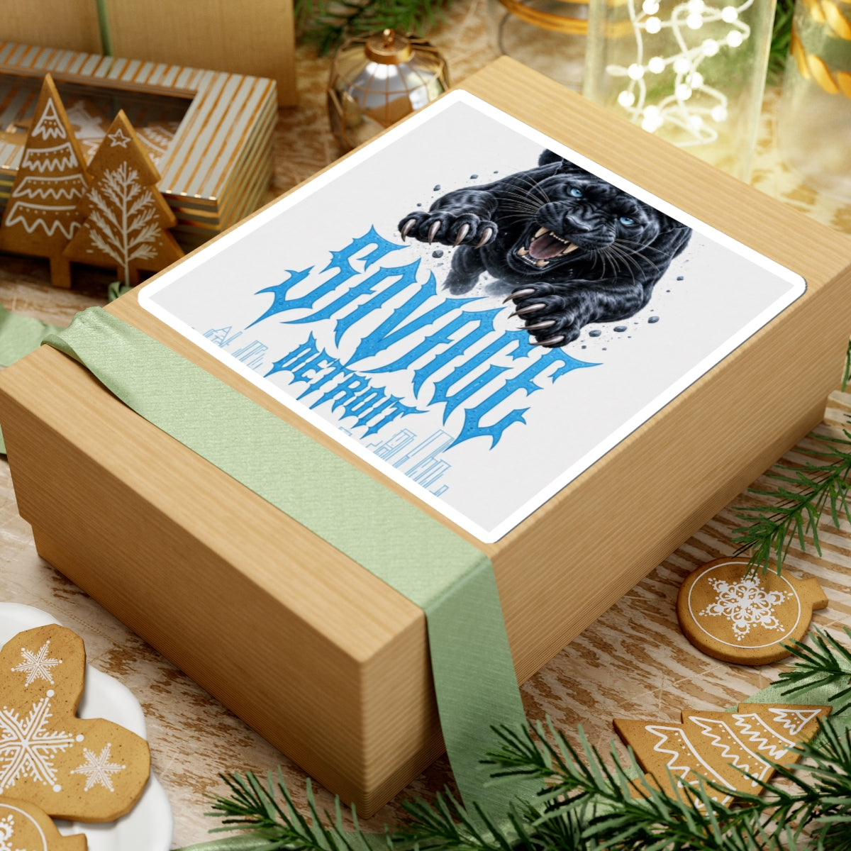Savage Detroit Panther Kiss-Cut Sticker | Black Panther, Urban City