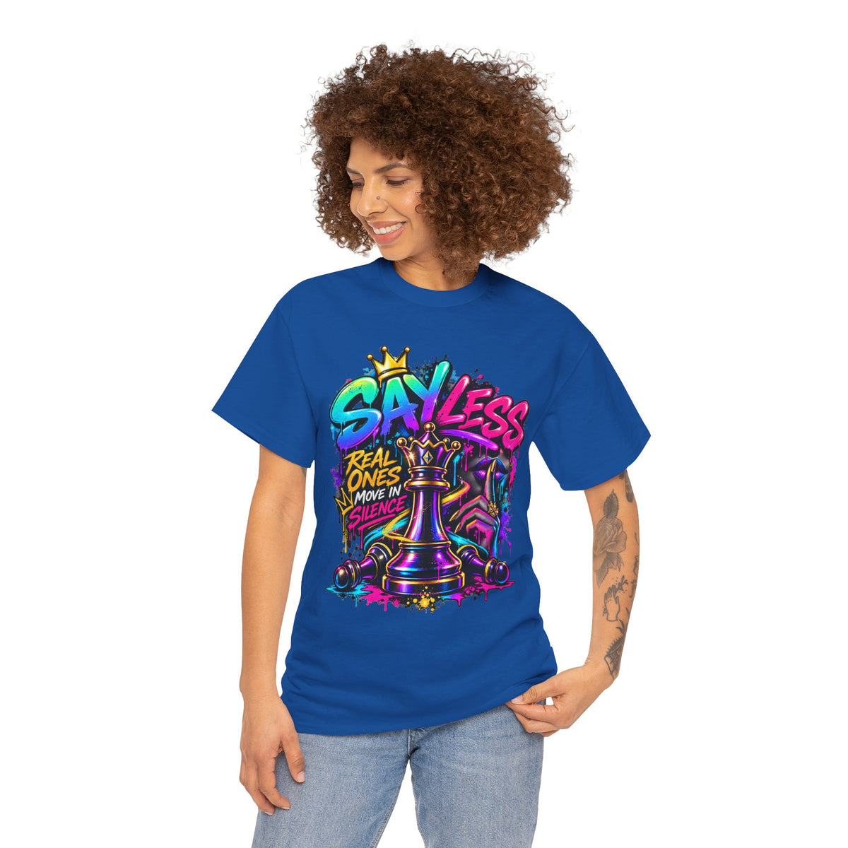 Say Less Chess King Tee | Graffiti Chess Piece Streetwear