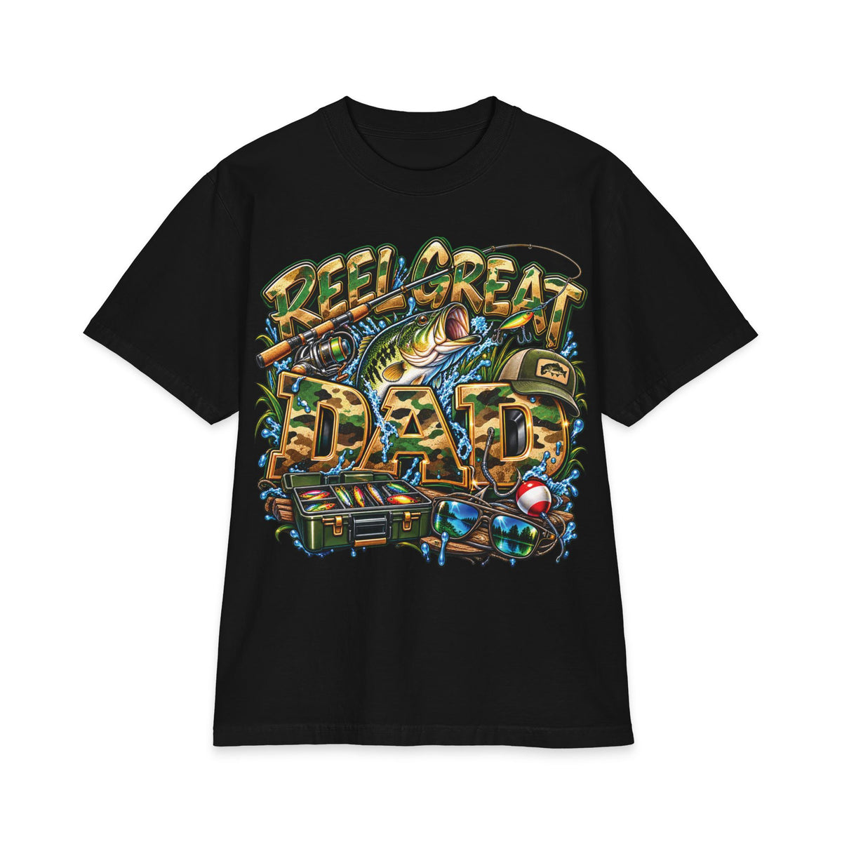 Detroit Reel Great Dad T-Shirt | Fishing Graphic Tee, Dad Shirt