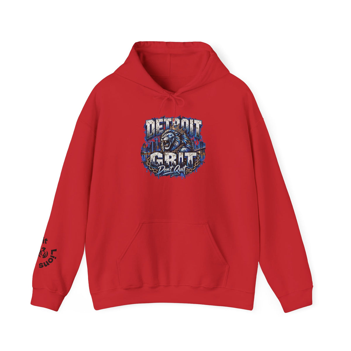 Detroit Grit graphic Hoodie | Motor City skyline, industrial vintage design