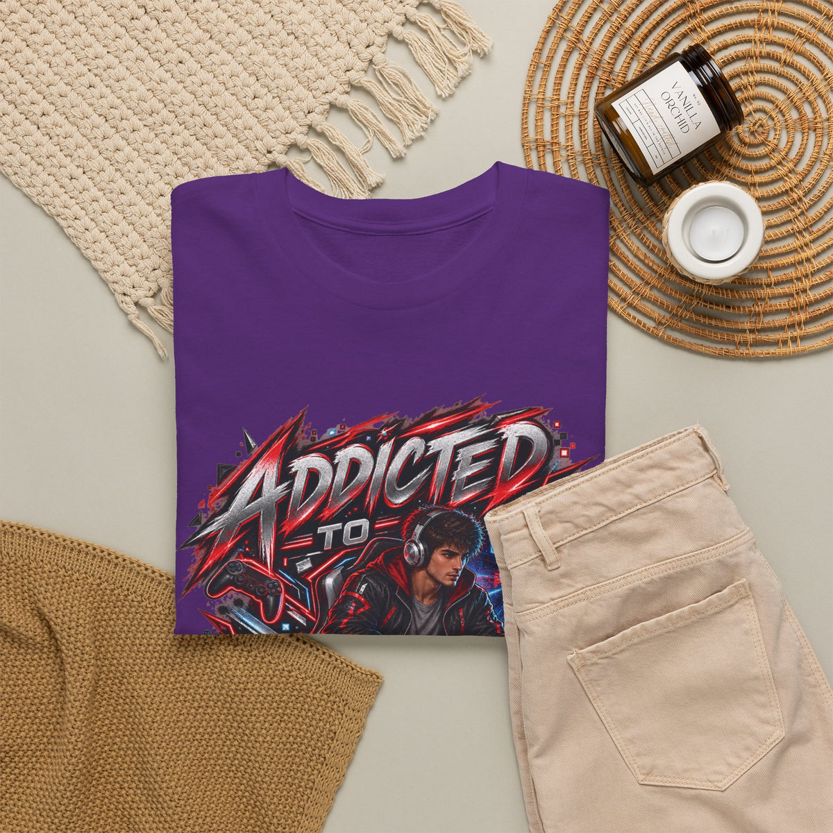 Addicted to Gaming Graphic T-Shirt