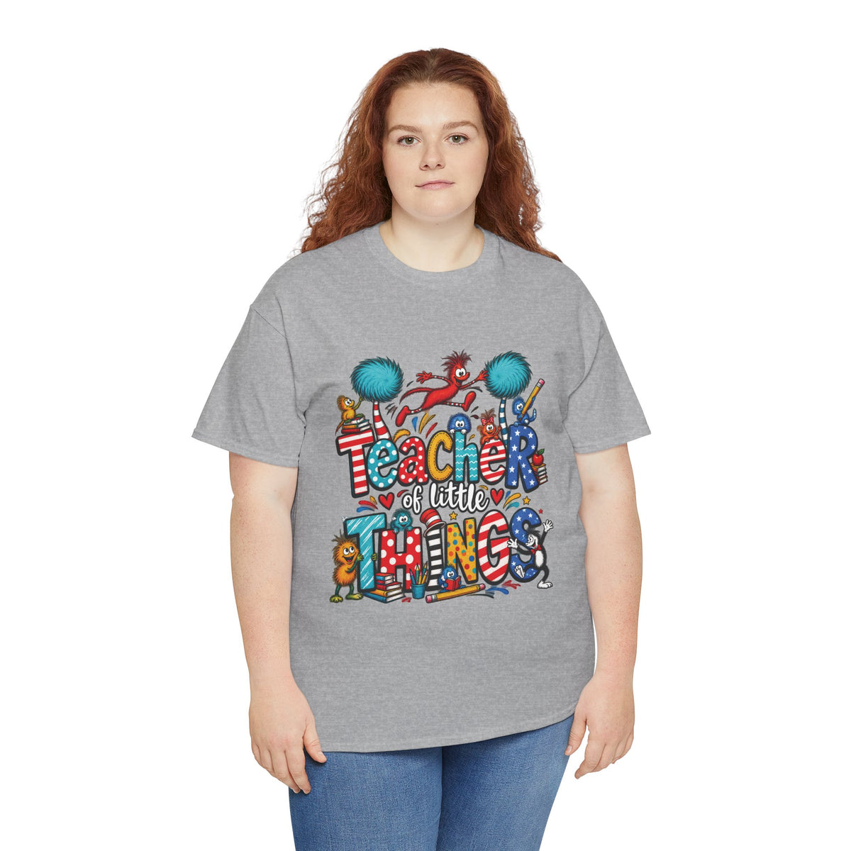 Teacher of Little Things T-Shirt | Colorful Dr. Seuss Style Kids Classroom Tee