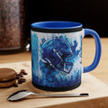 Blue Football Helmet Lions Mug | 11oz Accent Ceramic Mug
