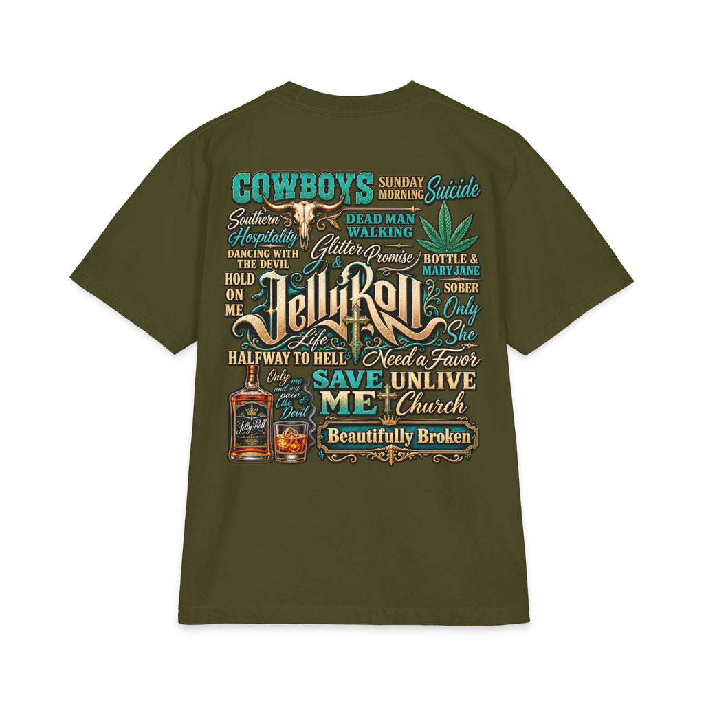 Roll Jelly band portrait T-Shirt | rock country tour tee