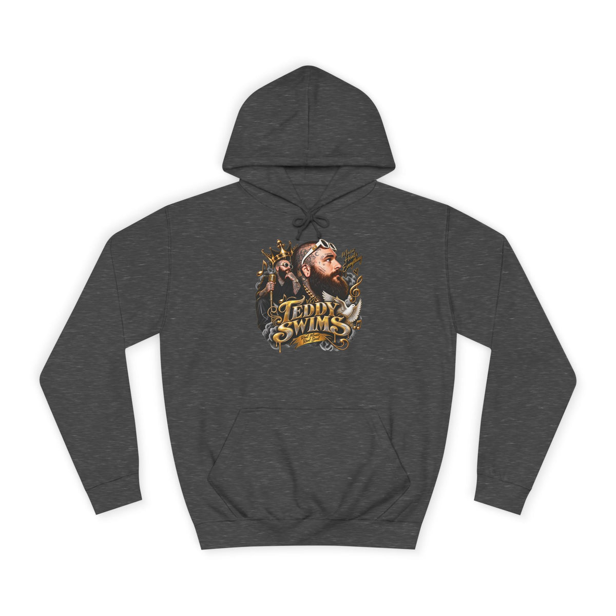 Teddy Swims Portrait Hoodie | Retro Floral Music Artist Logo