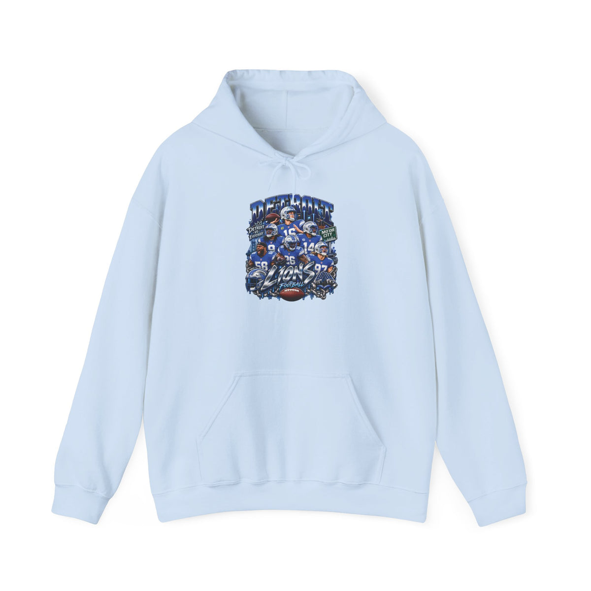 Detroit 313 Skyline Hoodie | Dripping Graffiti City Football Design