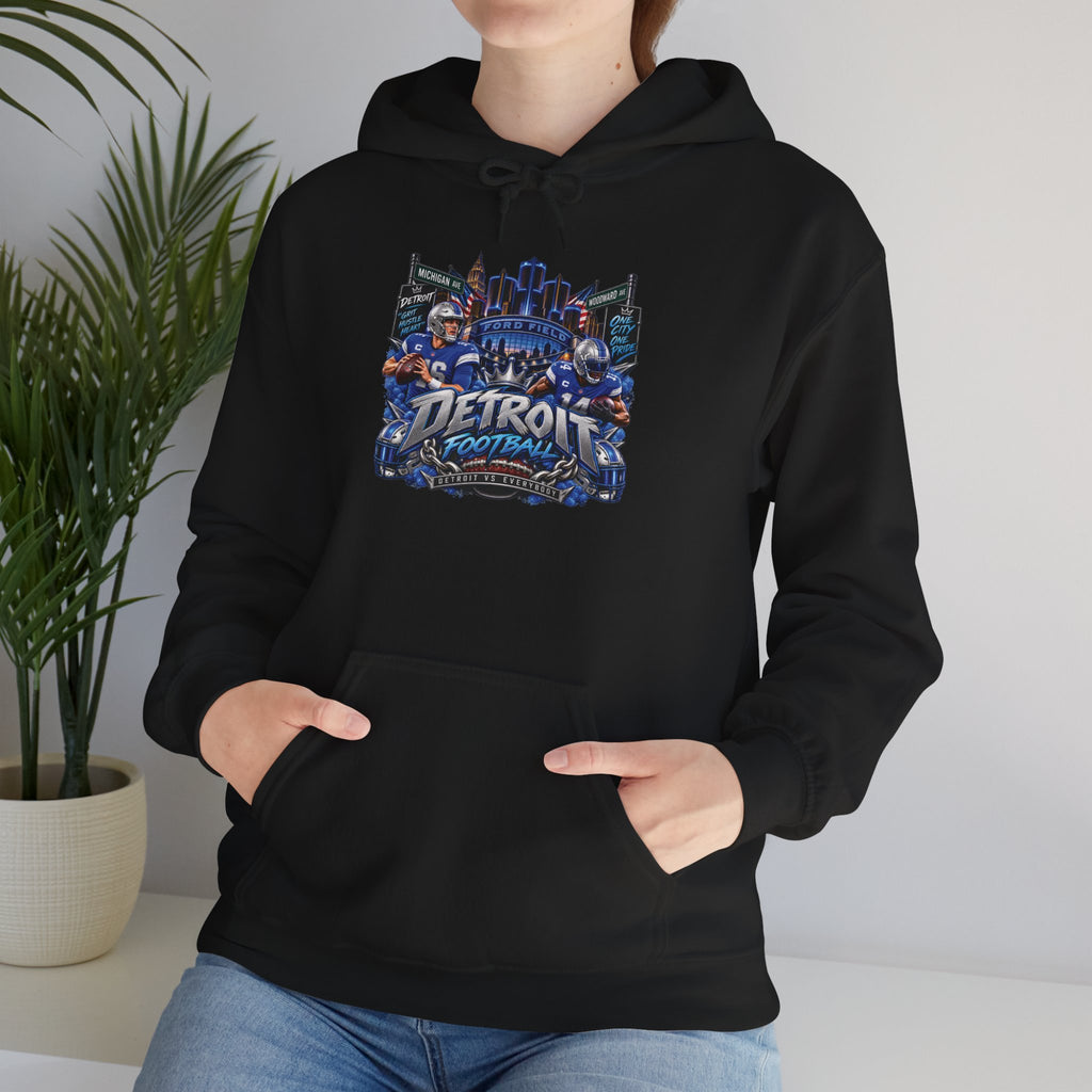Detroit Skyline Collage Hoodie | Motor City Landmarks sweatshirt