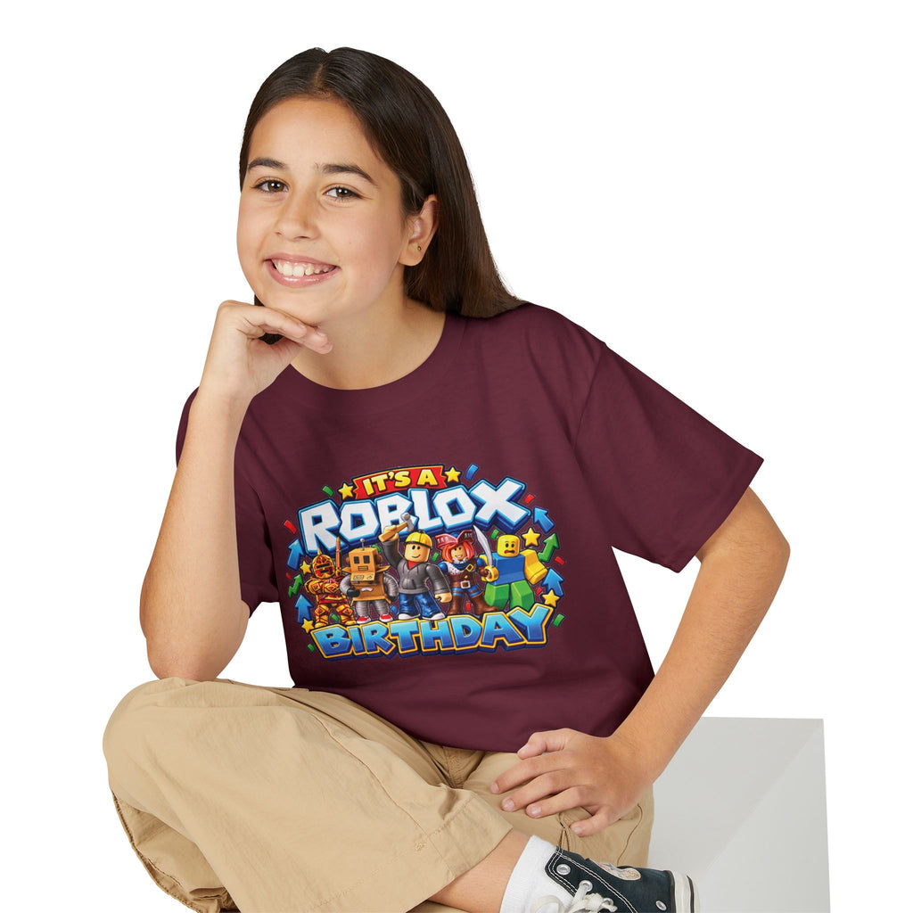 Roblox Birthday Leveling Up 9 Youth T-Shirt