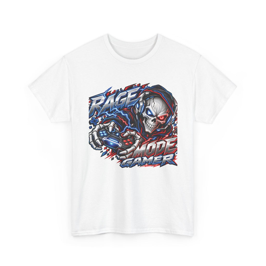 Rage Mode Gamer Skull Graphic T-Shirt