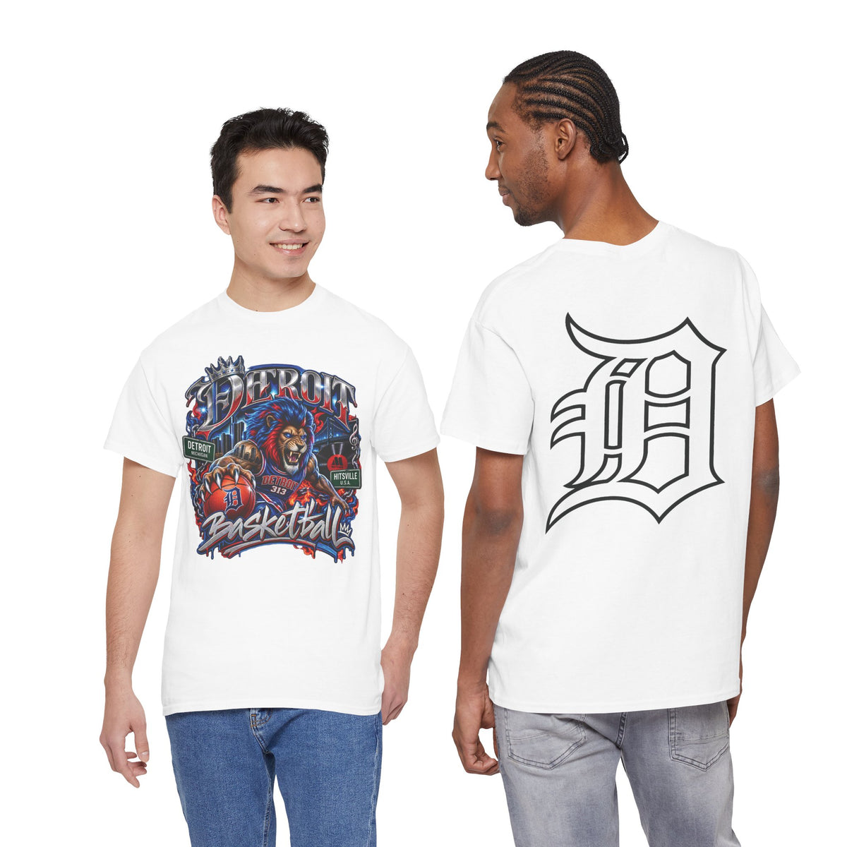 Detroit Basketball Tee | Motor City D Logo Shirt, Basketball Graphic