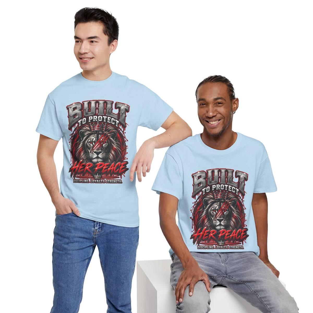 Built to Protect Her Peace Couples Graphic T-Shirt