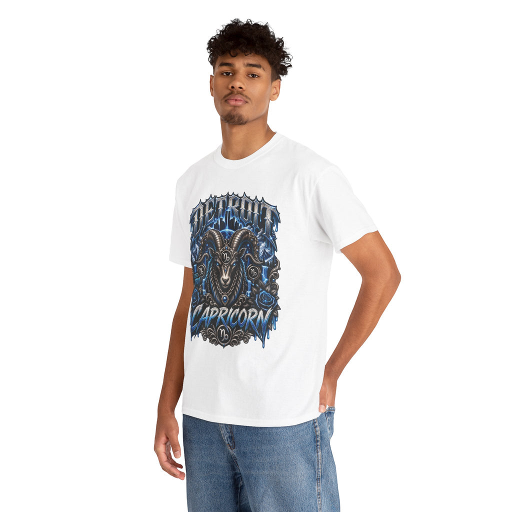 Capricorn Goat Graphic Tee | Zodiac Detroit Illustration T-Shirt